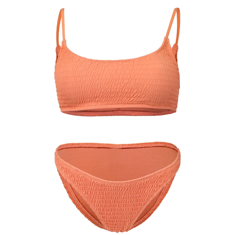 2021 New Custom Logo Wholesale Fashion Ribbed Summer Bikinis Women Sexy Swimwear
