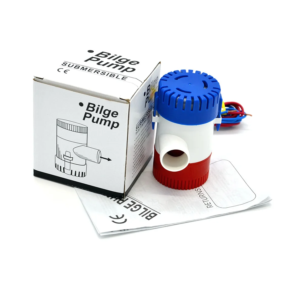 12v/24v bilge pump 500/750/1100GPH electric water for boats accessories marin submersible