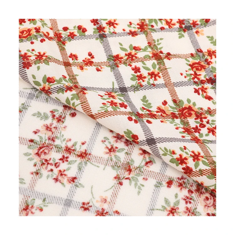 2022 new design small flowers 100% spun rayon challis fabric for shirts