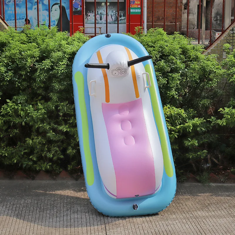 Winter kids downhill Snowboard adult Winter Ski Sledge Toy Motorboat PVC inflatable snow Scooter