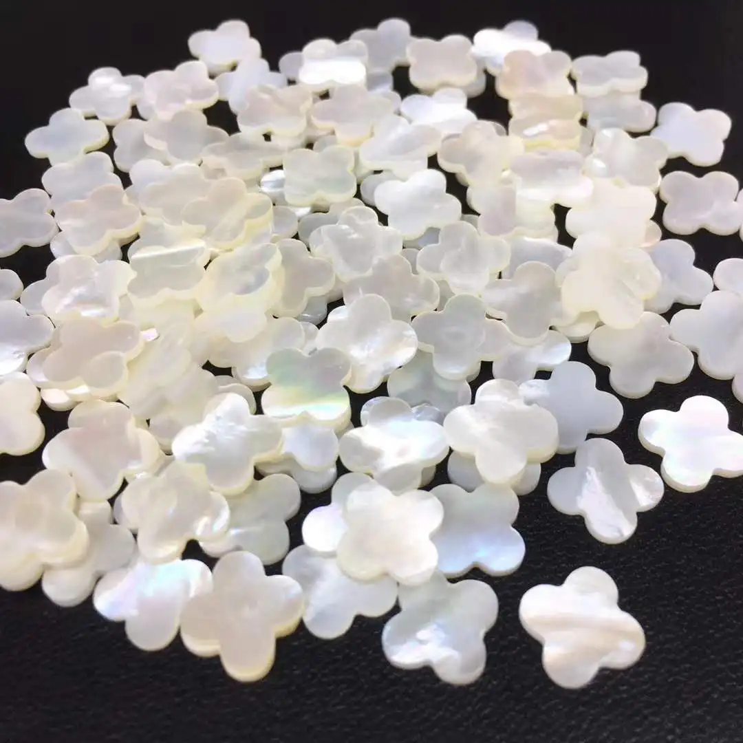 MOP shell clover shell beads  Natural sea shell  for DIY jewelry