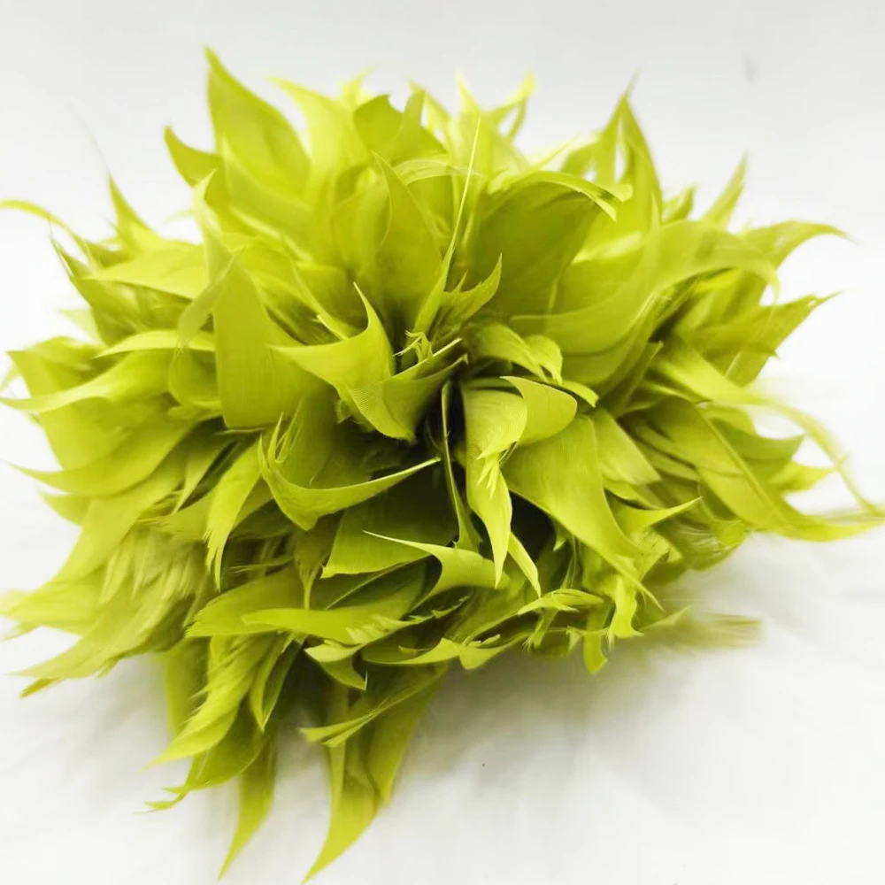 Hot Selling Colorful Flower Head Decoration Bleach and dye rooster schlappen feathers