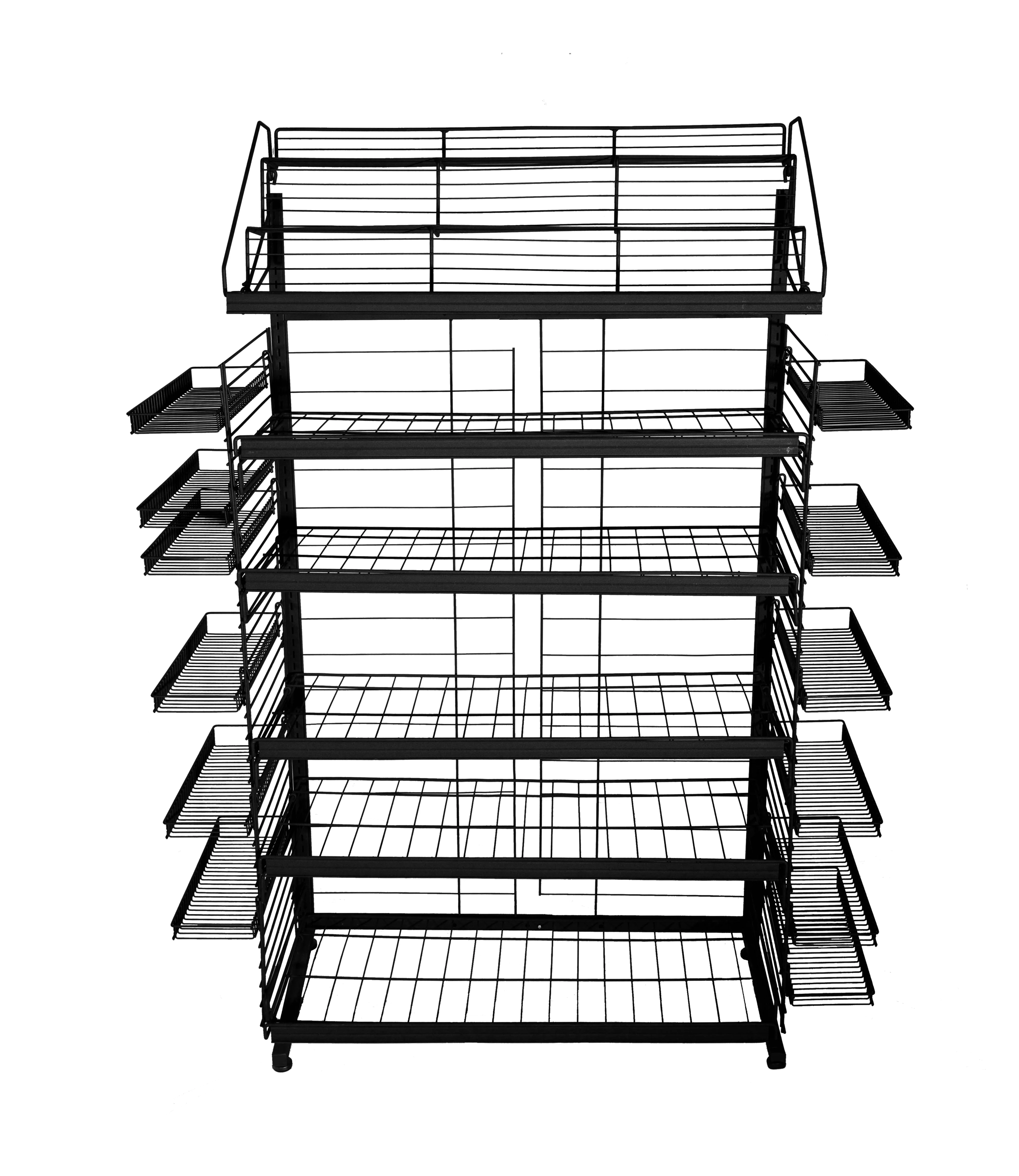 Customizable Metal Tabletop Display Stand Candy Clip Snack Rack for Grocery Store Supermarket Shelves