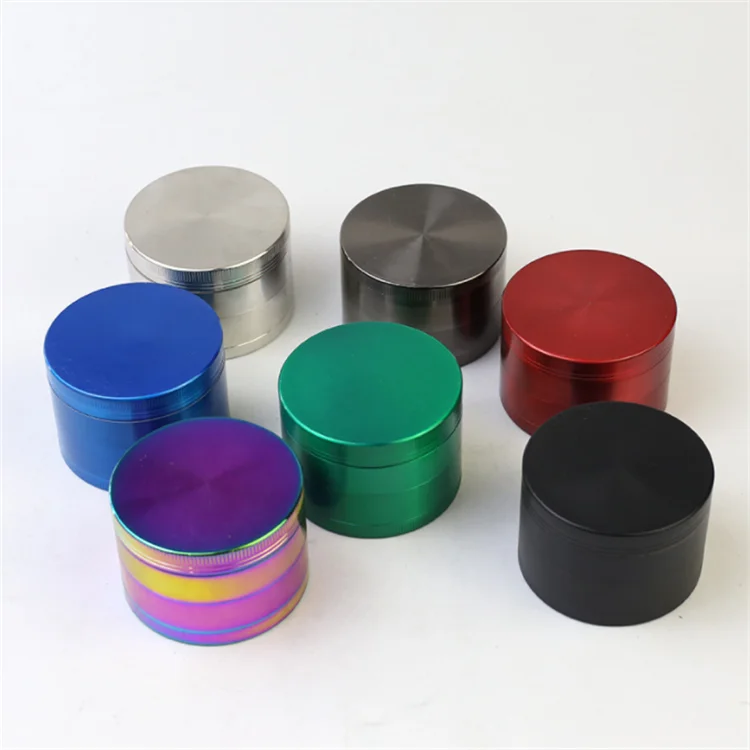 Wholesale cheap Manual Herb Grinder OEM/ODM Custom Logo 4 Layer Zinc Alloy Premium Metal Tobacco Grinder