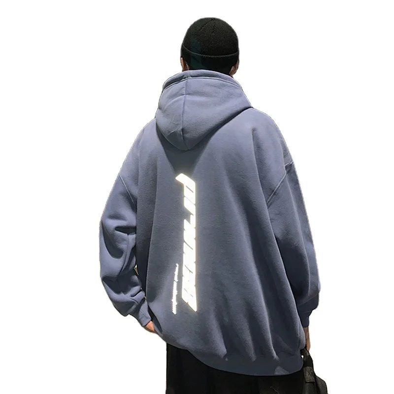 Latest Reflective Design Luminous Bear Glow In The Dark Wholesale Plus Size Custom Streetwear Hoodie