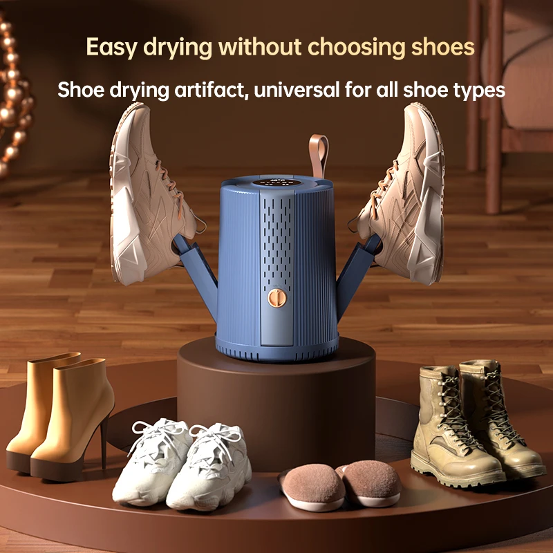 NEW Winter Four Heating Rods Smart Heated Ski Shoe Sock Dryer Deodorizer Foldable Timer Electric UV Boot Shoes Dryer