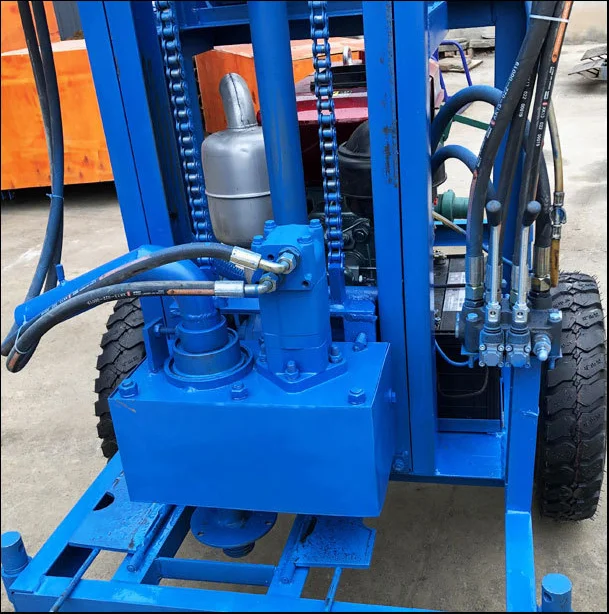 Chinese factory small portable water well drilling rig with mechanical drilling depth of 120m