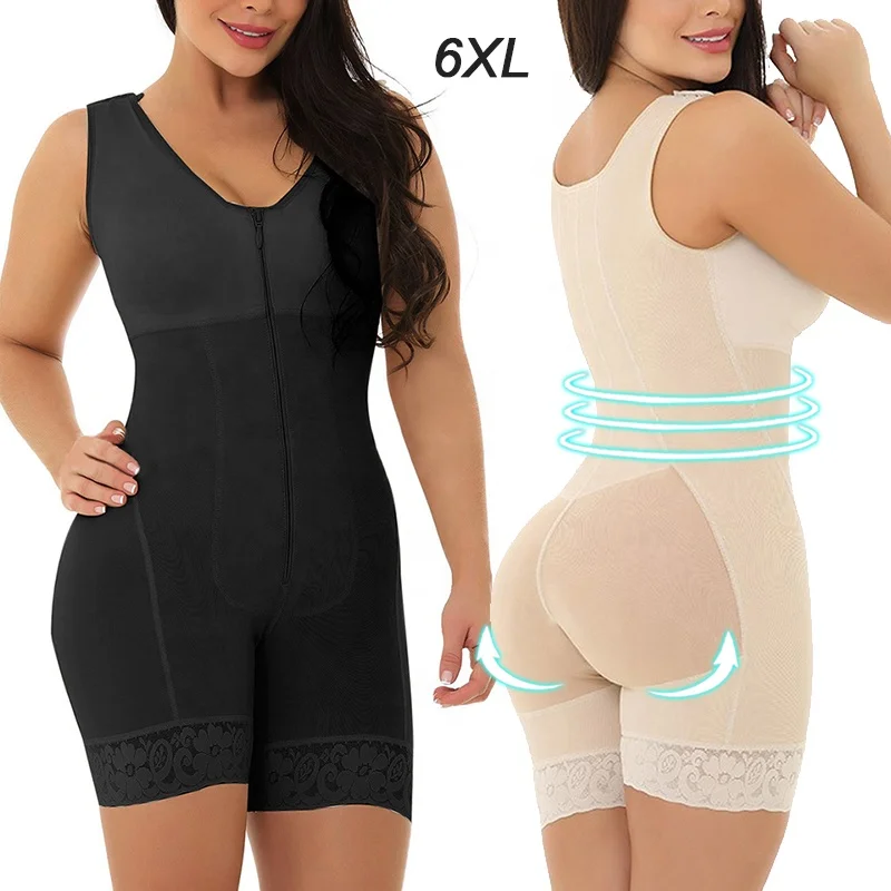 Plus Size Full Body Shaper Women Tummy Butt Lifter Slimming High Waist Trainer Fajas Colombianas Shapewear