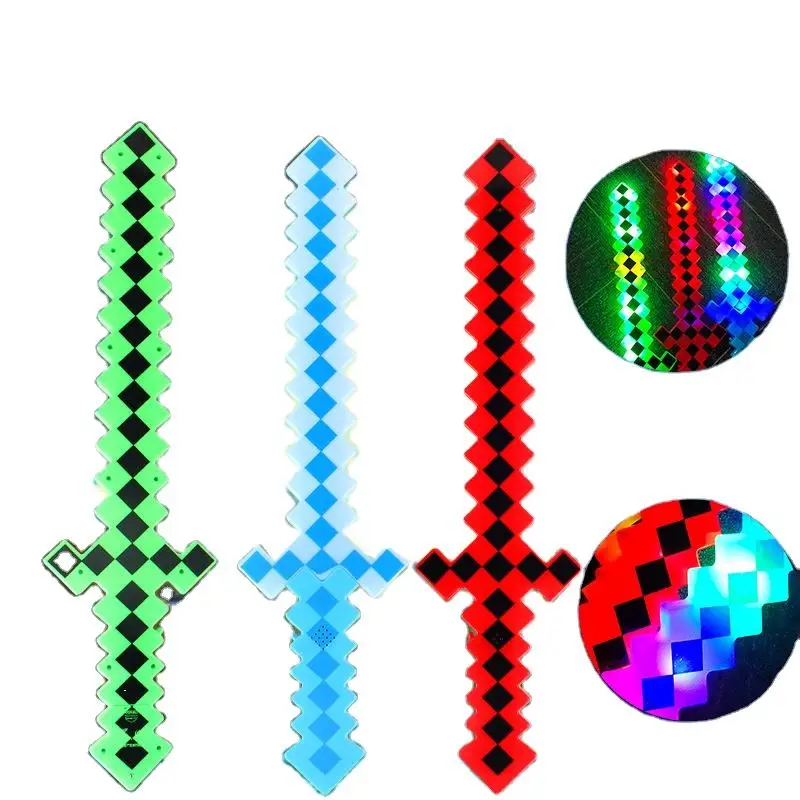 New Fashion Luminous Colorful Light-Up Toys Shining Light Up Sword Led Flashing Swords Led Plastic Lighting Toy Swords for Kids