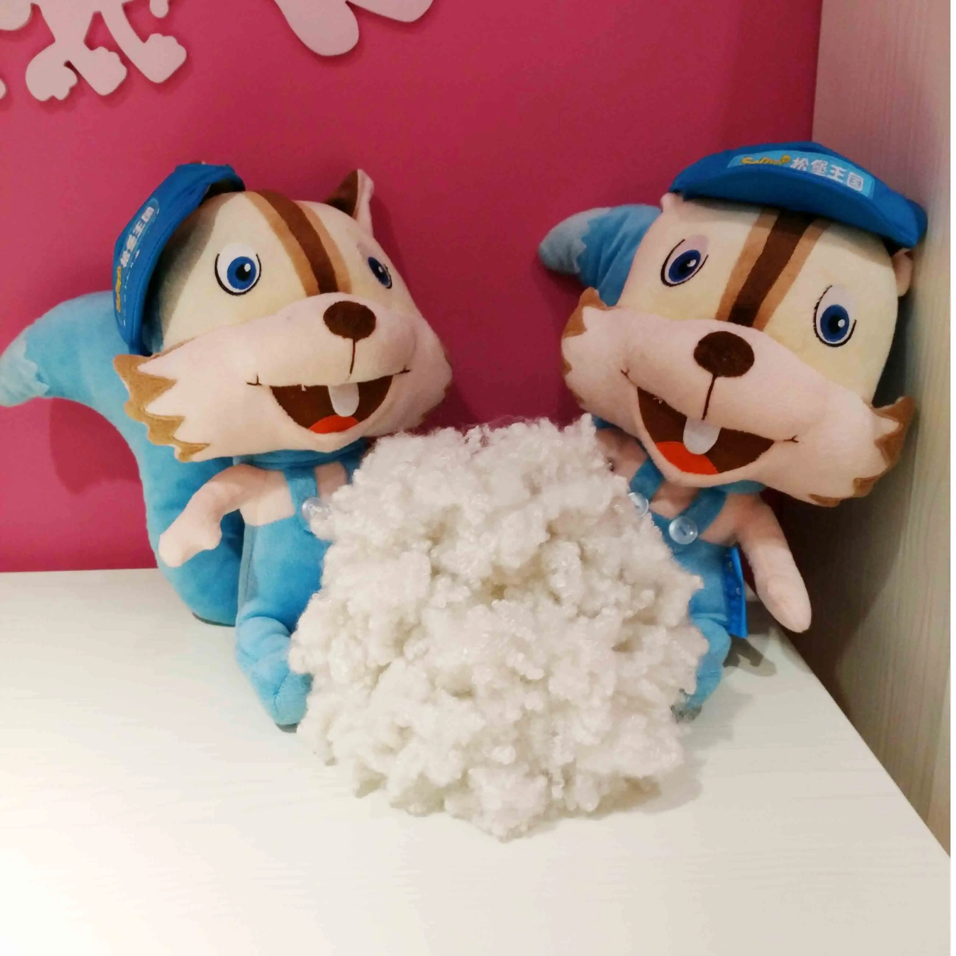 
GRS standard hanbang fiber recycled siliconized polyester material fiber 3DX51MM white PSF with GRS certified for ball fiber 