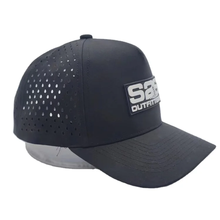 High Quality Plan Unisex 5 Panel Hat Waterproof Laser Perforated Nylon Hat Sports Baseball Caps