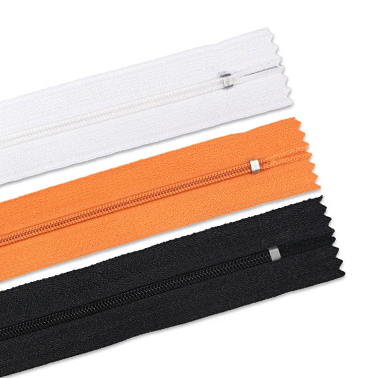 Hot Sale 3# Nylon 20CM Closed Tail Close-end Zipper Manufacturers Colors Stock Wholesale Pants Front Pocket Short Zipper