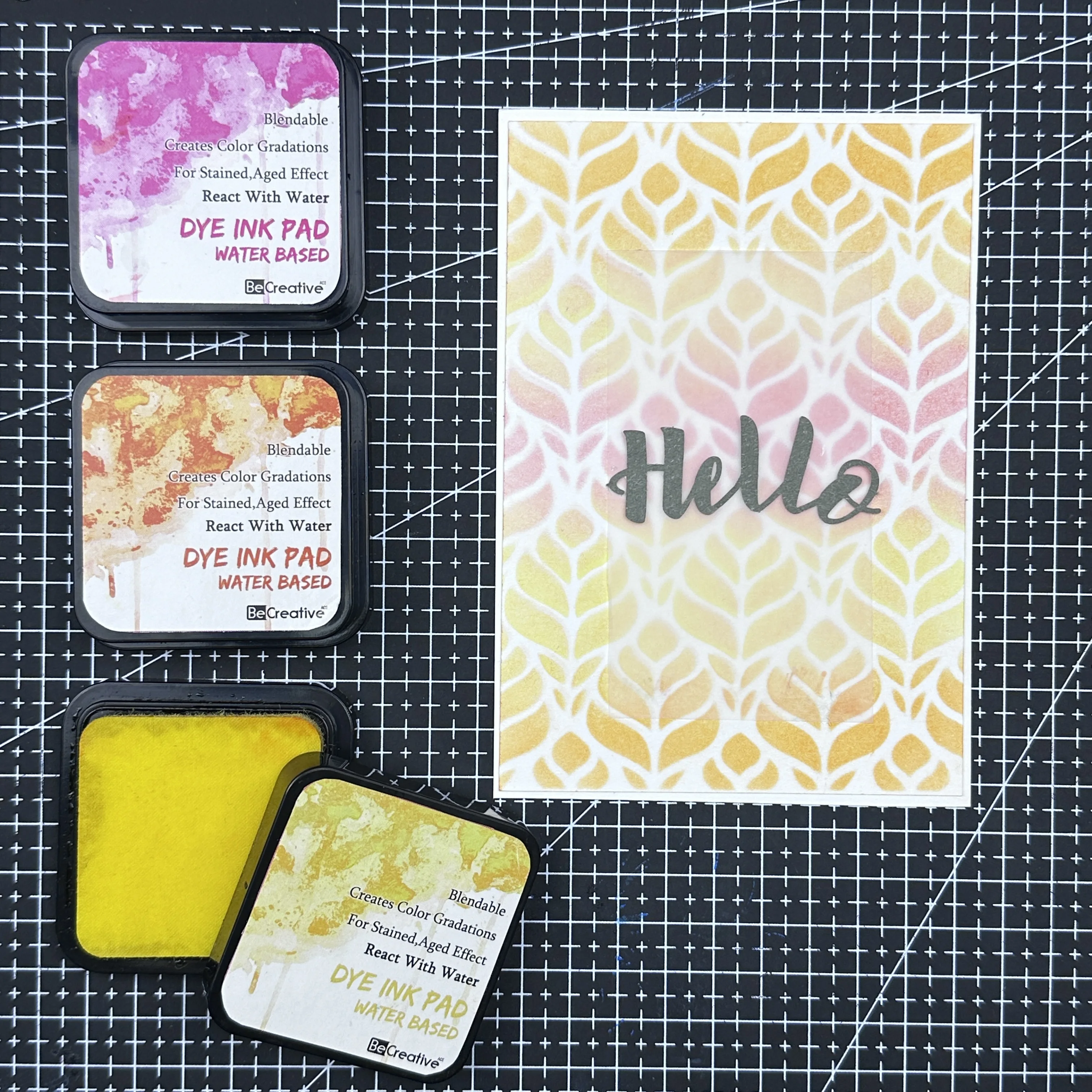 Water Based Square React Background Making DIY Wedding Birthday Card Make Dye Ink Pad for Paper Crafts