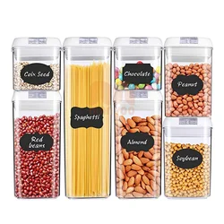 BPA Free PS Plastic Material Transparent Airtight Canister Food Storage Container For Milk Powder Spicy Cereal Snack Nuts Pasta