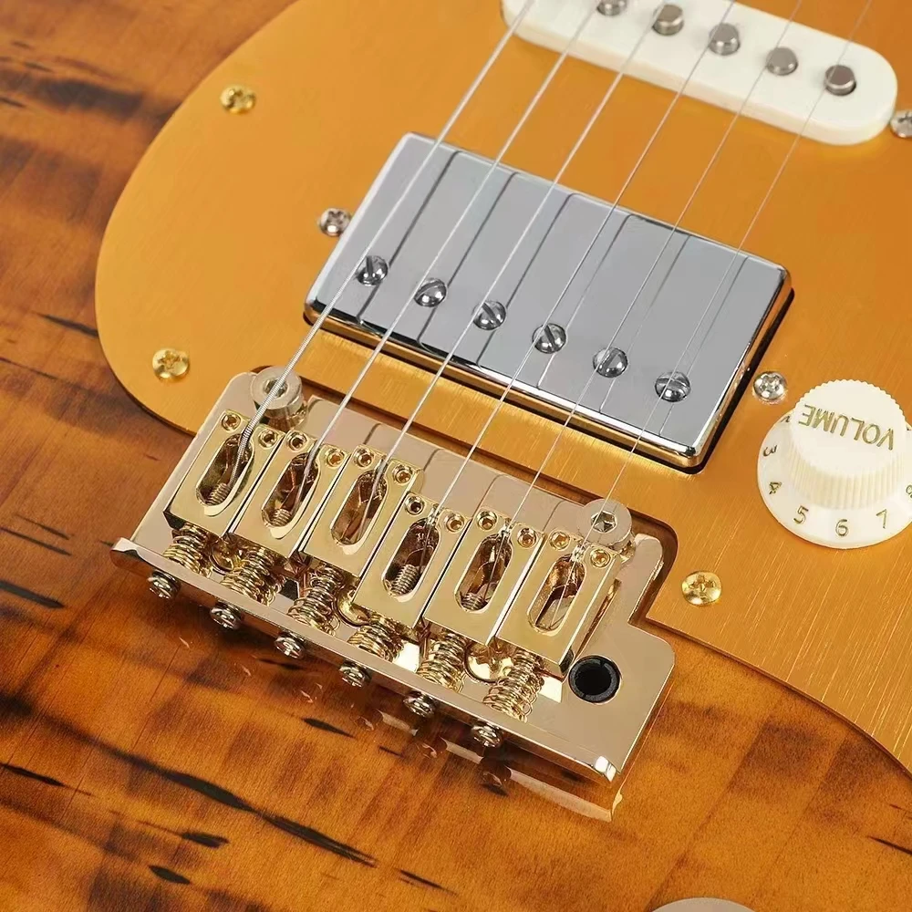 D-190 Factory Customize Logo Vintage Gold  22 Fret Solo High Quality Stringed Instruments Acoustic Electric Guitar