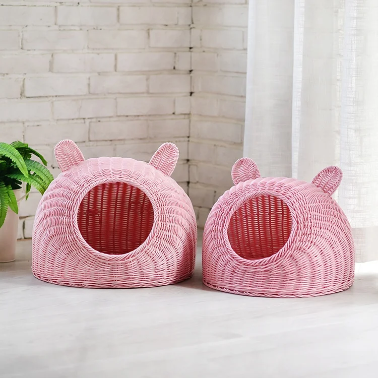 Cheap quality  eco-friendly rattan cat house for sale