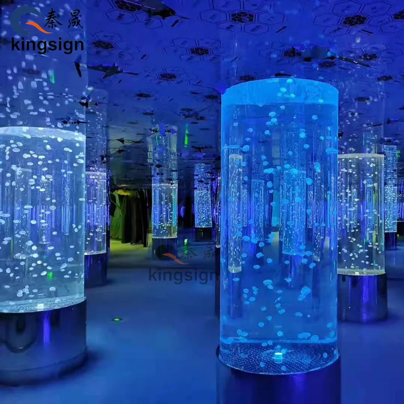 Kingsign 93% transparency large acrylic tubes pipes cylinder for aquarium fish