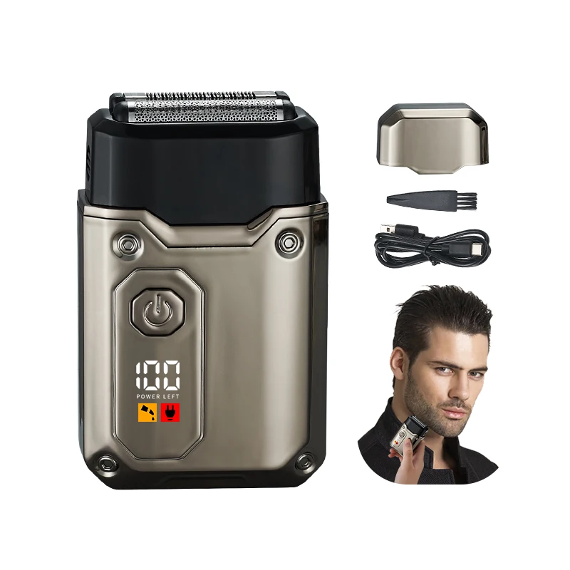 Multi-functional Mini Electric Shavers Washable Ipx6 Rechargeable Professional Electric Dual Foil Shaver For Men