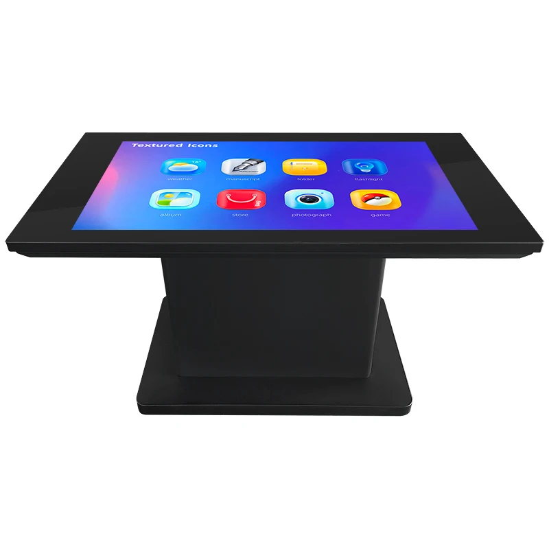 Hotel Restaurant Table Tactile Wireless Charging Android or Windows Smart Interactive Multi intelligent Touch Screen Table