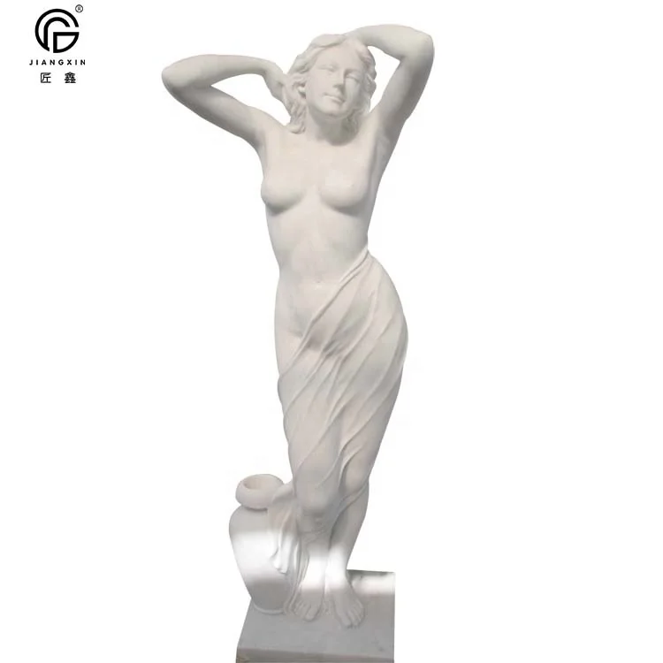 Hand carved Classical Nude Greek theThree Graces Marble Statue