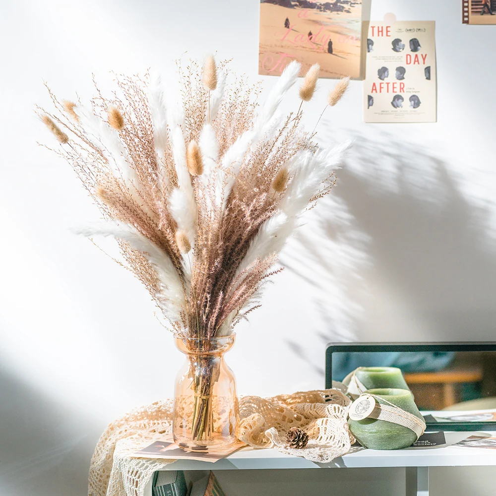 free sample Pampas Grass bouquet dried flower For wedding decoration Home decoration decorative flowers & wreaths