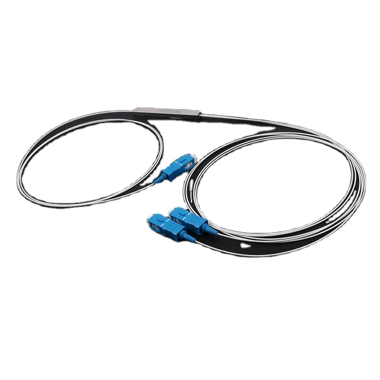 Оптоволоконный мини-разветвитель PLC на заказ, длина 1x2, 0,5 м, 1 м, G657A, оптический разветвитель PLC с SC/UPC