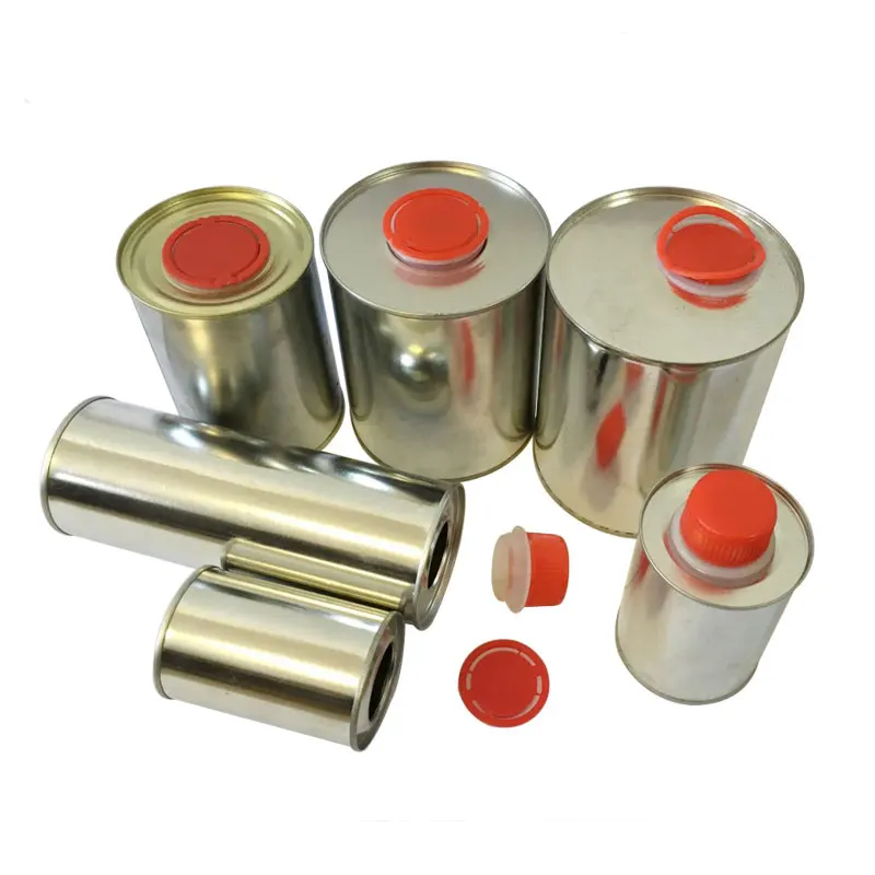 100ml 200ml 250ml 500ml 800ml 1liter round oil tin can factory with plastic cap