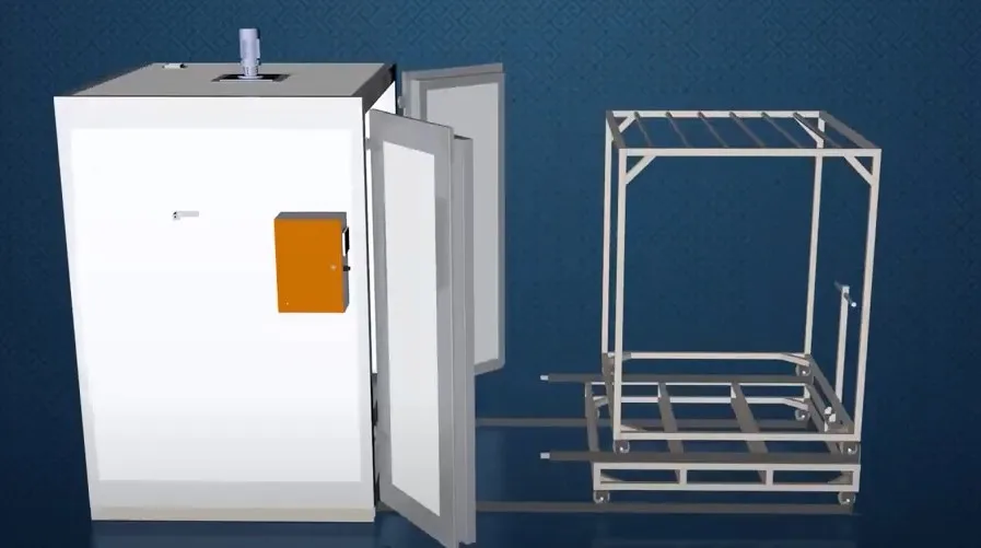 nature gas baking oven room with high temperature in 2 minutes for drying the steel surface after