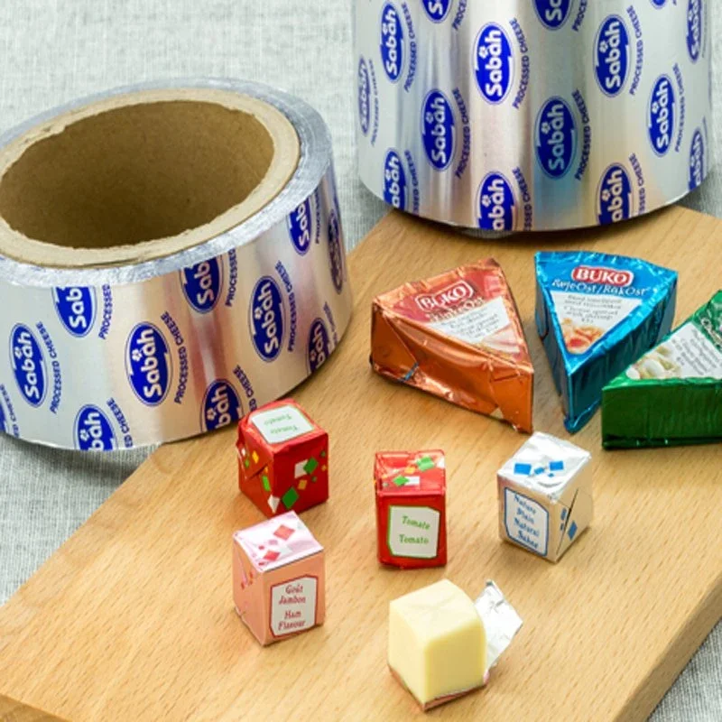 Custom Low Temperature Laminated Heat Seal Lacquer Aluminum Foil Cheese Packaging Wrapping Paper Margarine Butter Wrapper Film