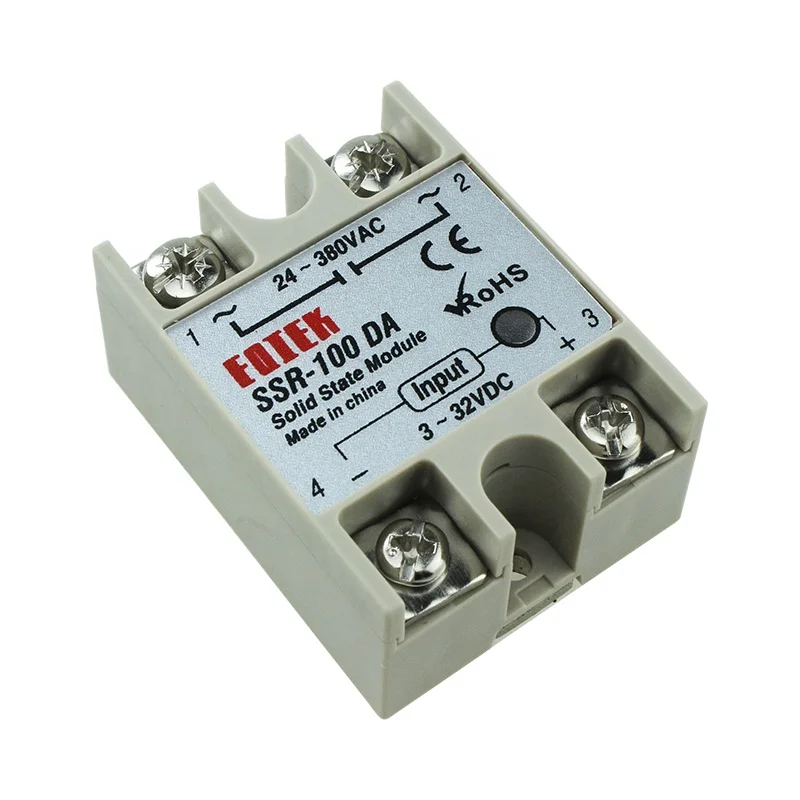
SSR-100DA DC to AC SSR 100A Load Current single phase solid state relay 