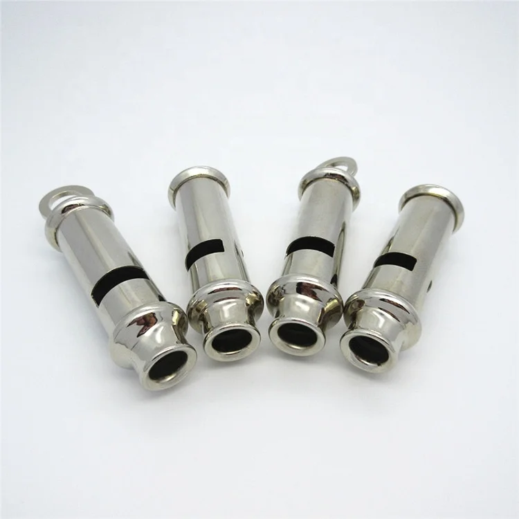 Factory supply 65mm /80mm metal long tubular metal survival whistle