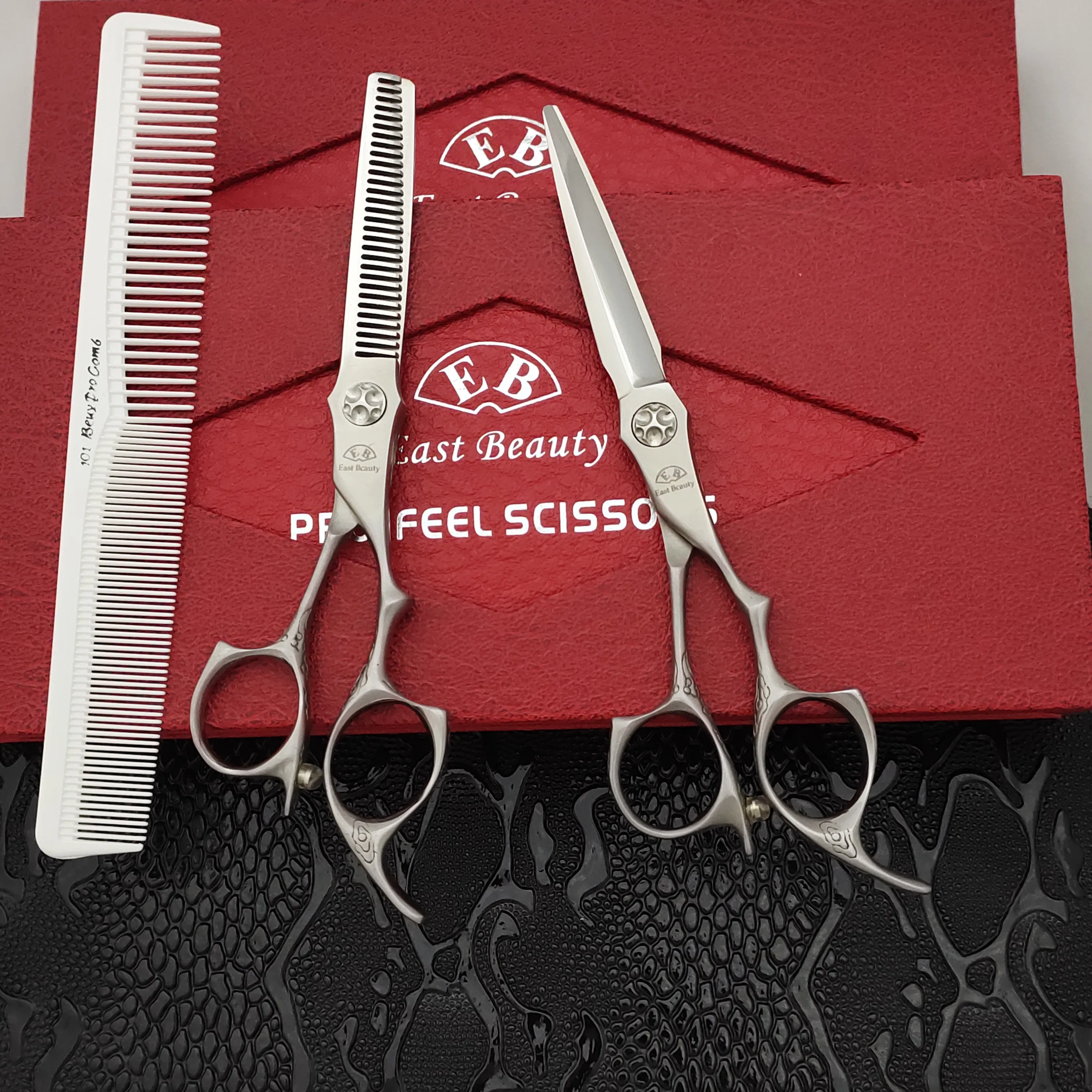 Professional Hair Cutting Scissors Kits Stainless Steel Hairdressing Shears Set Thinning/Texturizing Scissors for Barber Salon
