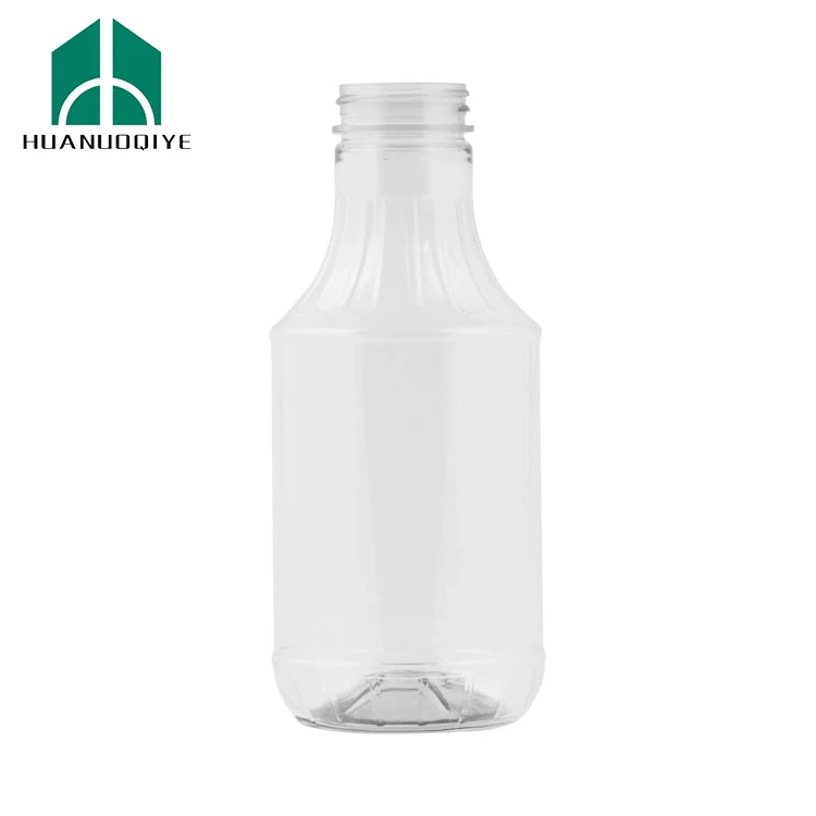 2023 Hot sell Transparent 16 oz PET Plastic Sauce Decanter Bottle with 38-400 Lids