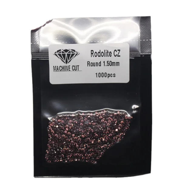 Machine Cut Gemstone Synthetic Round Shape Rodolite CZ