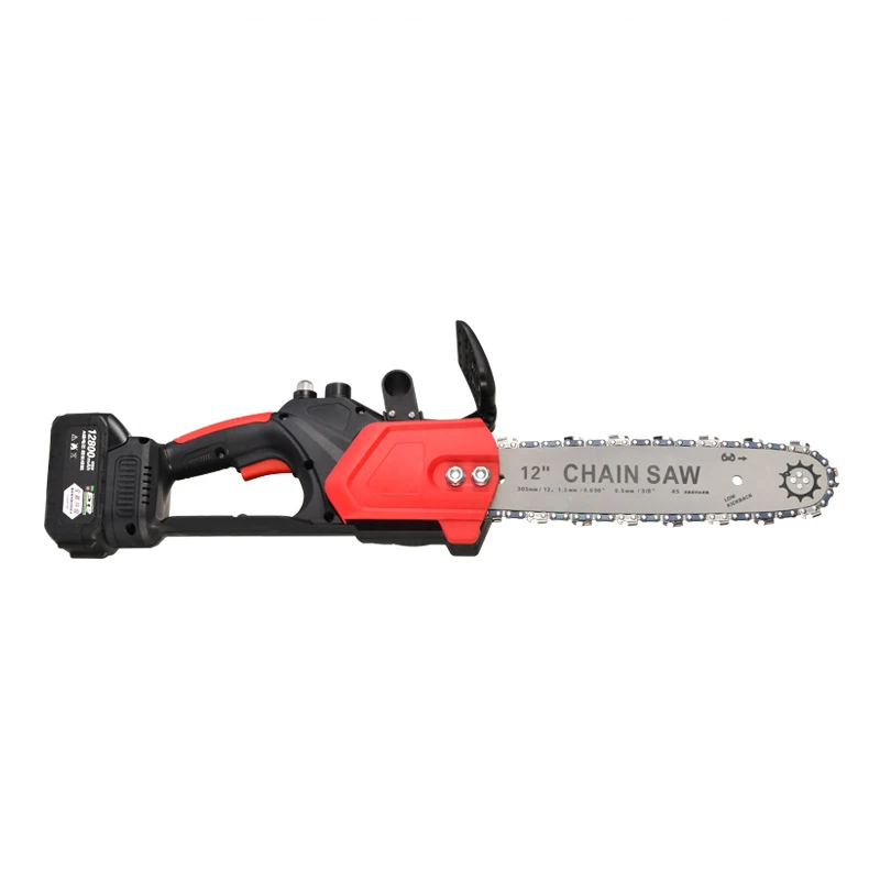 Yingtong High Power Brushless Lithium Electric Chain Saw Rechargeable Cordless One Hand Chainsaw Portable Wood Cutting Saws
