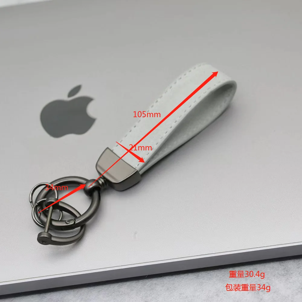 Xun Xin Retro Blank PU Leather Keychain For Men Women Simple Pink Car Key Chains Metal Key Rings Business Party Wedding Gift