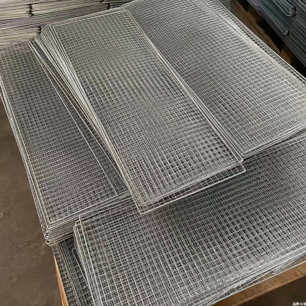 manufacture custom made food grade level round galvanized BBQ barbecue wire mesh net sheet for outdoor grill