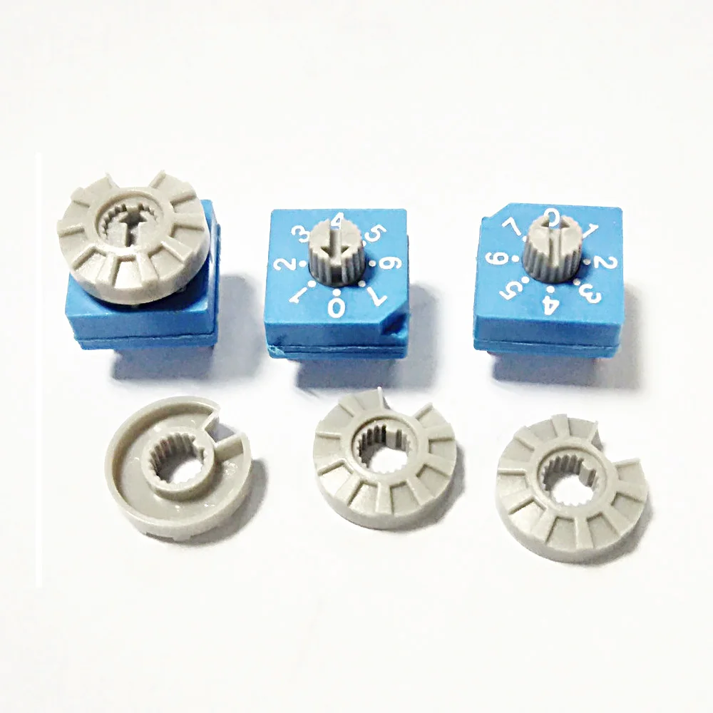 3+3 Pins Thru-hole Terminal Flat Rotor  0-7 8 Position Miniature Rotary Dip Switch