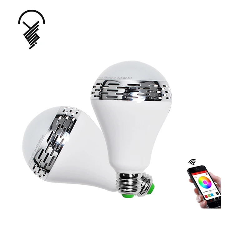 Лидер продаж, беспроводная светодиодная музыкальная лампа 10 Вт E27 RGB, цветная музыкальная светодиодная умная лампа