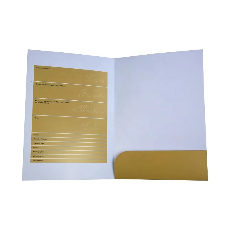 Zuoluo Custom Printing office stationery foldable paper file  folder