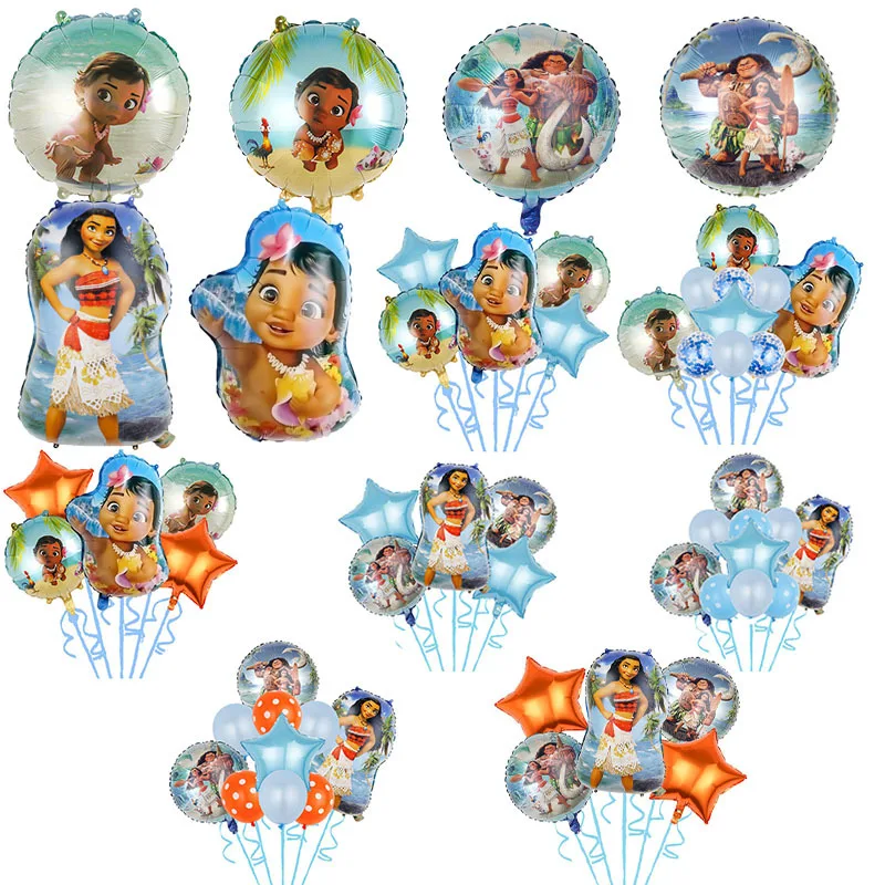 TS new arrival 18 inches cartoon baby Moana foil balloon Ocean princess baby shower foil balloon for happy birthday