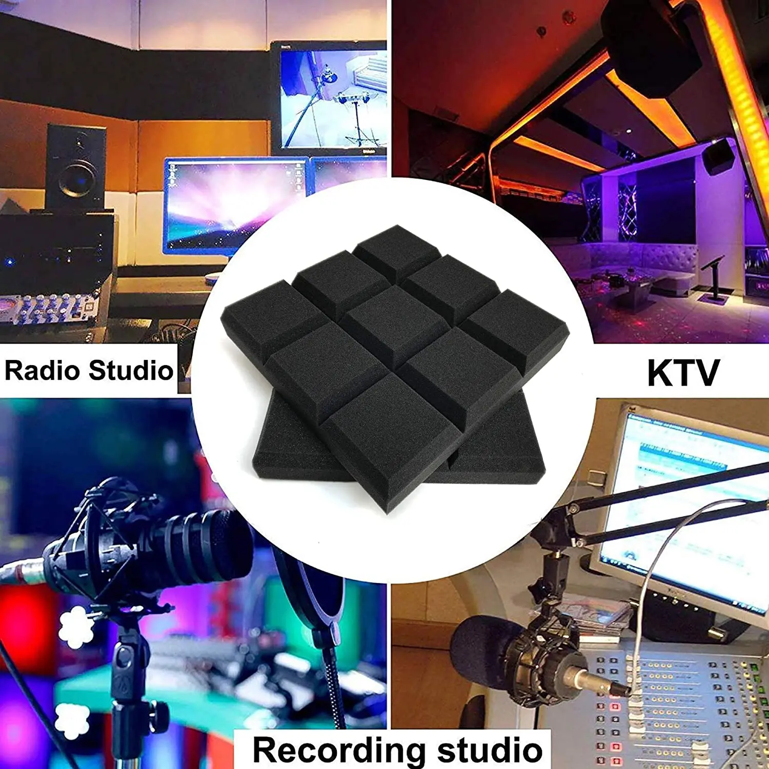 Popular Recording Studio Acoustic Foam Panels Sound Proof Sponge Media for Acoustic Studio