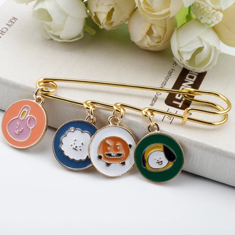 Cute animal pins dog cat alloy enamel pin brooch for girl kids jewelry