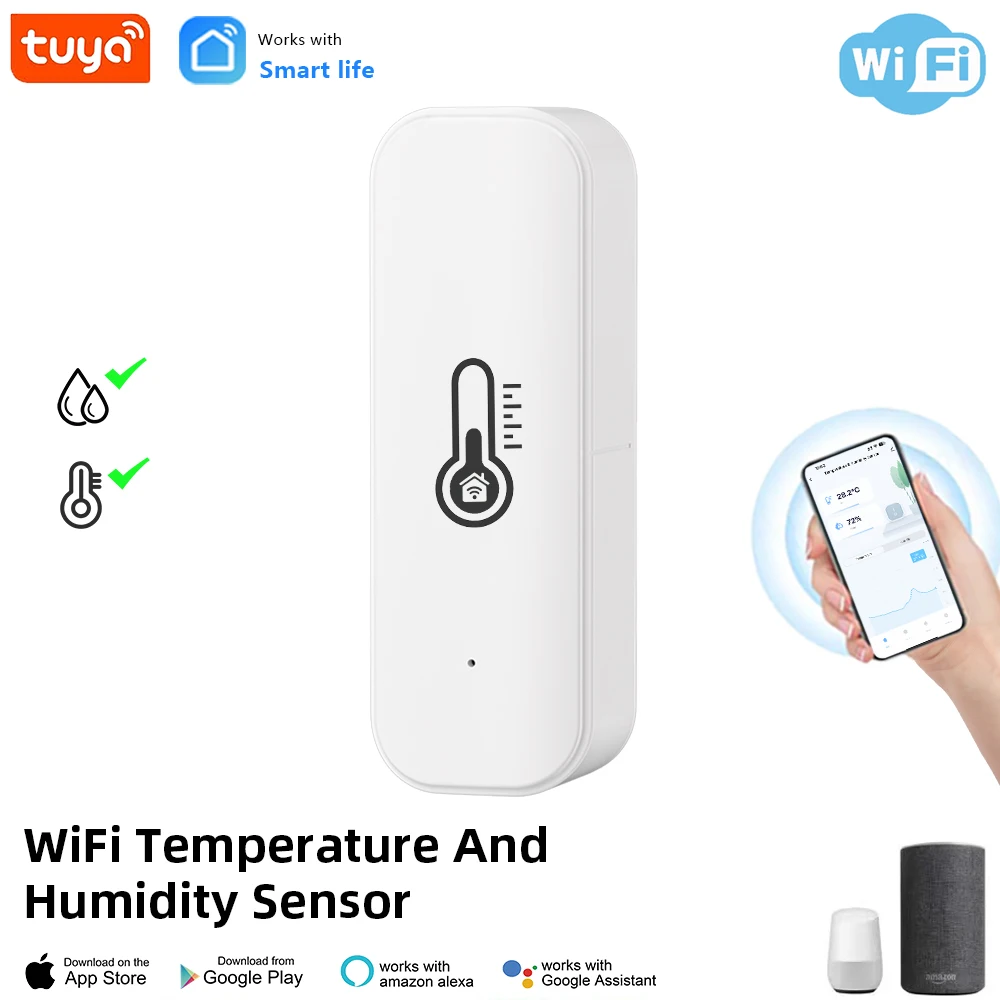 Indoor smart Mini weather station Tuya wireless thermometer sensors humidity meter temperature sensor