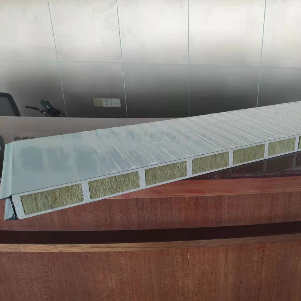 Pharmaceutical Clean Room Use Magnesium Oxide Rock Wool Sandwich Panel MGO Rock Wool Sandwich Panel