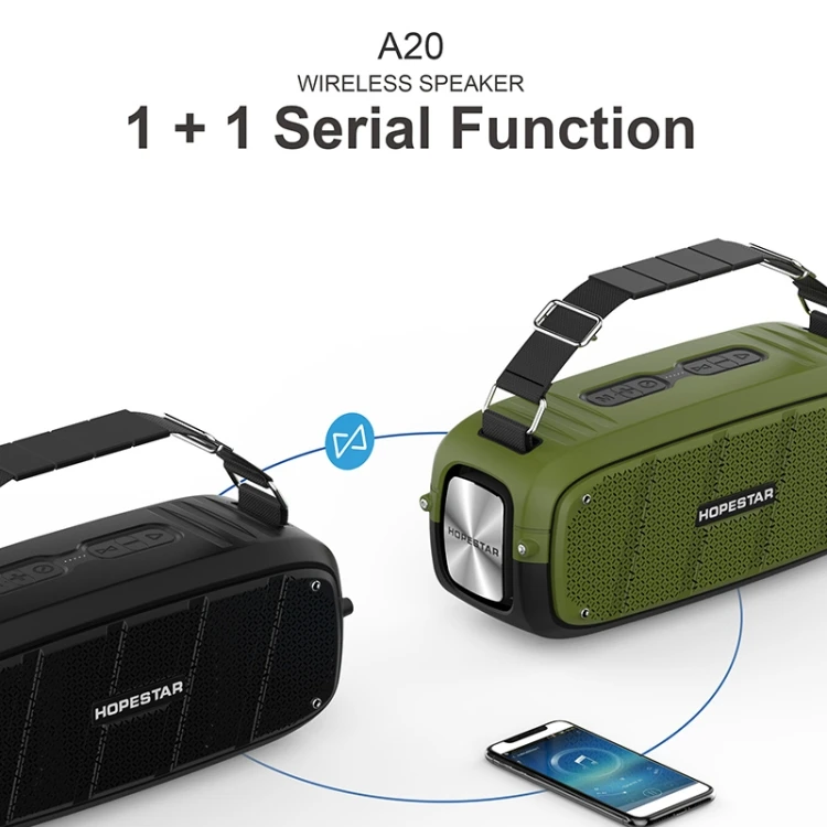 Оптом HOPESTAR A20 Pro TWS портативный уличный водонепроницаемый сабвуфер беспроводной динамик с микрофоном караоке