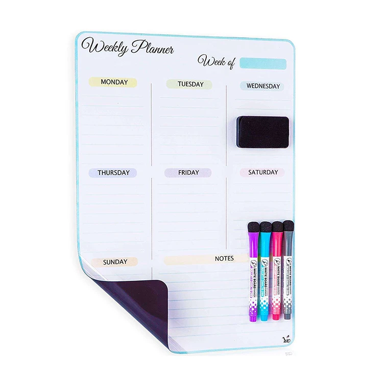 Double Side Dry Erase Magnetic Writing And Drawing Board Unique Design Magnetic Whiteboard Fridge