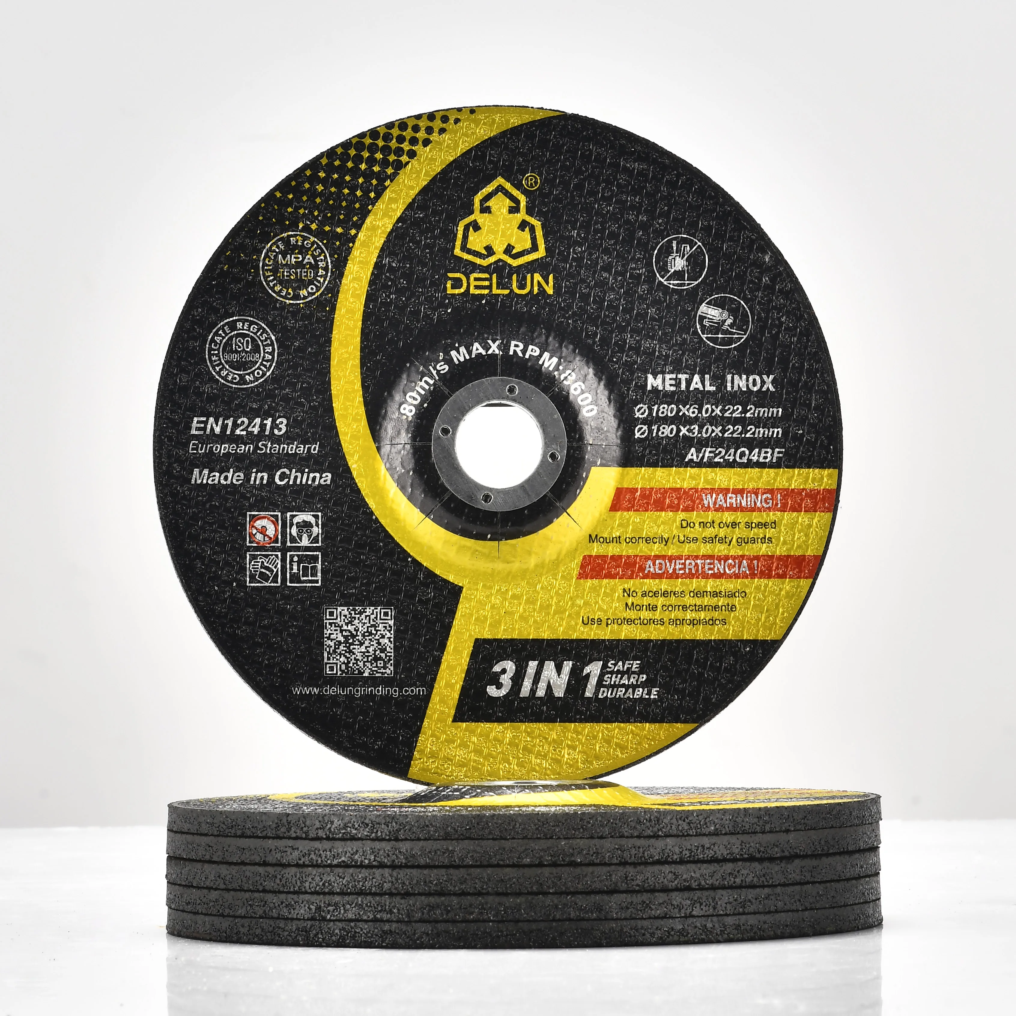 180x6x22.23mm  Aluminum grinding disc for metal cutting diamond grinding disc making machine