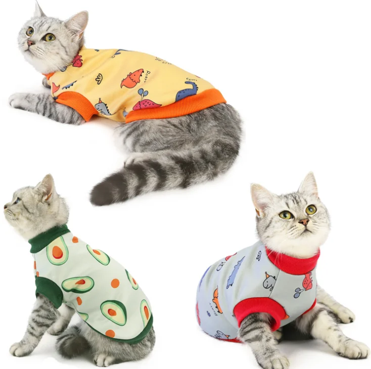 Custom Print Cute Autumn Winter Pet Clothes Cartoon Pet Clothing Shirt Wholesale Dog Clothes Dog Accessories
