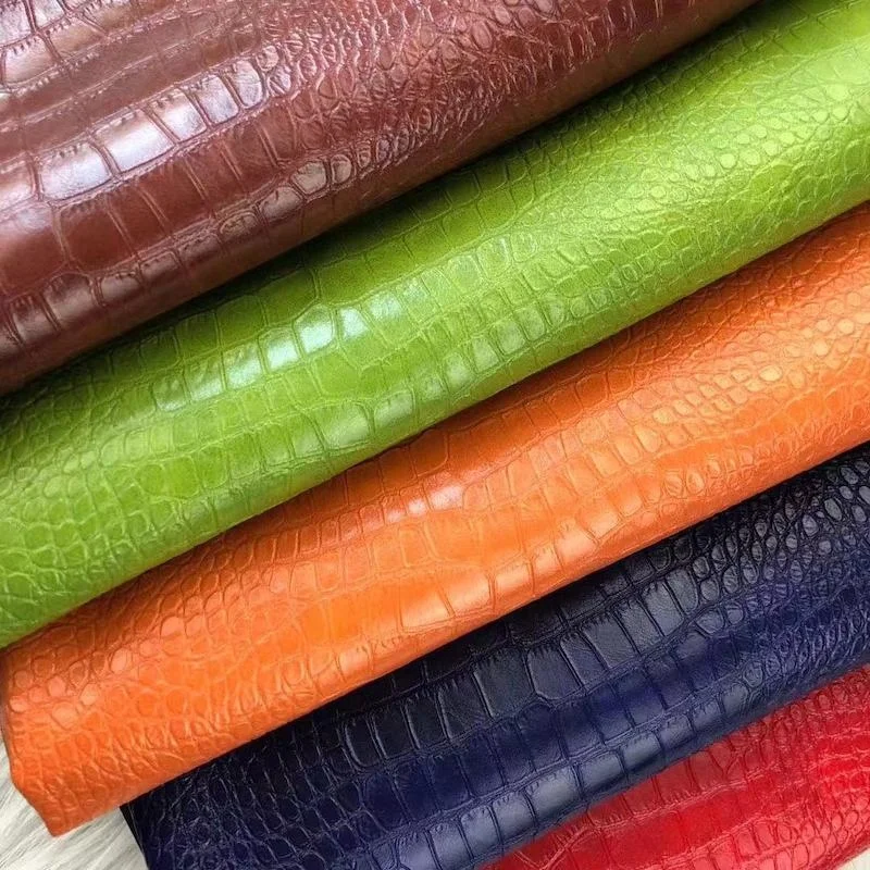 Classic crocodile Pattern Artificial Leather Fabric for Handbags